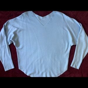 Baby Blue Batwing Long Sleeve Top